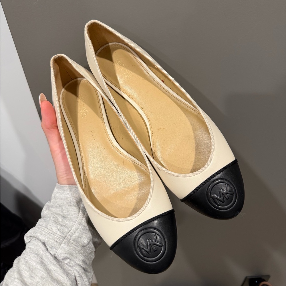 Michael Kors Cream and Black Loafers